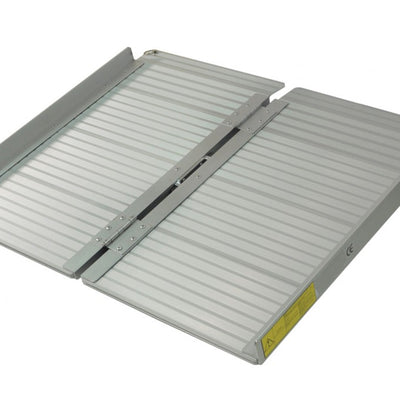 the image shows the suitcase ramp with the two hinges for folding it for portability