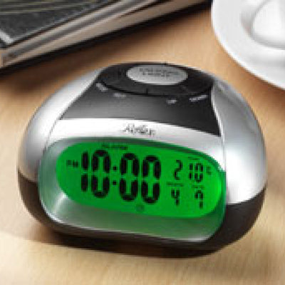 A close up of the Talking LCD Alarm Clock with Spoken Temperature