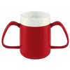 The red Ornamin Two Handled Thermal Mug with Internal Cone