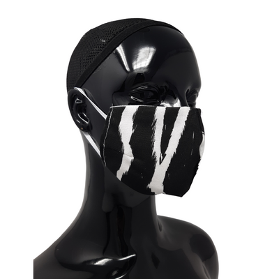 Washable, Reusable Face Mask | Vertical Zebra Print