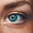 A close up a blue eye