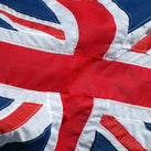 A close up of the British flag