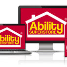 A number of smart devices on which can be seen the Ability Superstore logo