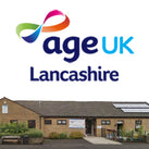 The – Age UK – logo with the word – Lancashire – under it. A picture of the actual building is also showing