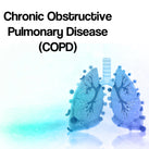 A white panel with the letters – COPD – on it
