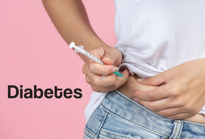 A close up of a hand injecting a dose of insulin into a stomach