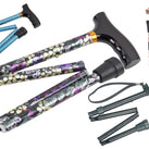 Four folding walking sticks that are available for sale on the Ability Superstore website