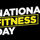 The National Fitness Day logo. The words – National – and – Day – are in white, while the word – Fitness – is in yellow