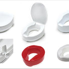 The Comfyfoam, Savanah, Novelle and Red Raised toilet seats that are available for sale on the Ability Superstore website