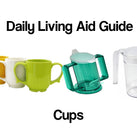 An image of wade dignity two handled cups, handy cups and a clear polycarbonate cup