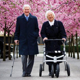 The image shows a couple using a Veloped Tour in a park