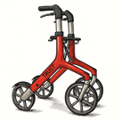 An illustration of a rollator