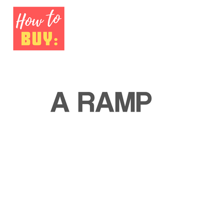 A white panel with the words – Choose A Ramp – on it