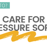 A white panel with the words – Care For Pressure Sores – on it