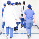 the image shows healthcare workers together