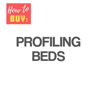 A white panel with the words – Choose a Profiling Bed – on it
