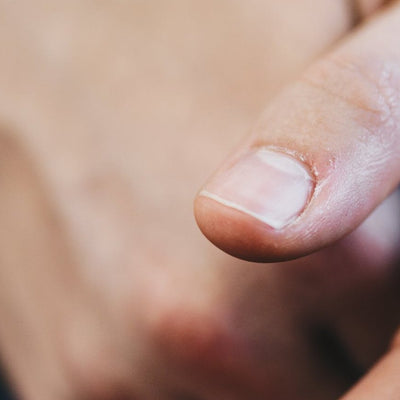 Close up of clasped hands