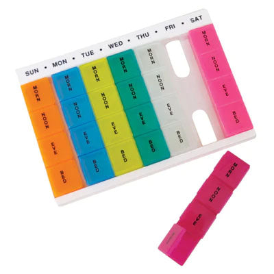 A picture of the – Colourful Week Day Multi Pill Dispenser  