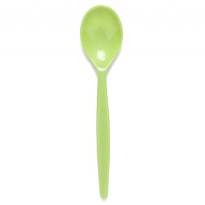 Standard Reusable Dessert Spoon - Lime Green