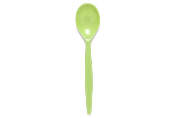 Standard Reusable Dessert Spoon - Lime Green