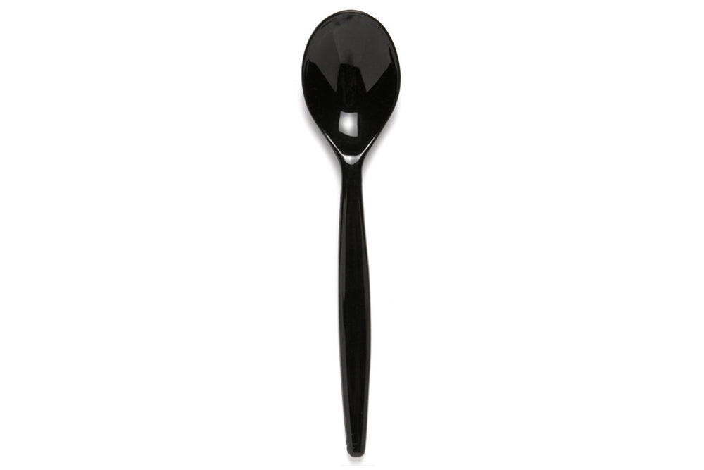 Standard Reusable Dessert Spoon - Black