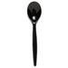 Standard Reusable Dessert Spoon - Black