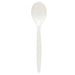 Standard Reusable Dessert Spoon - White