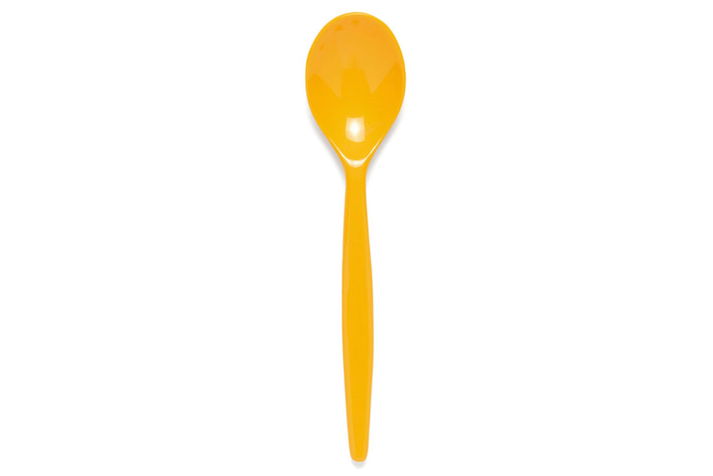 Standard Reusable Dessert Spoon - Yellow