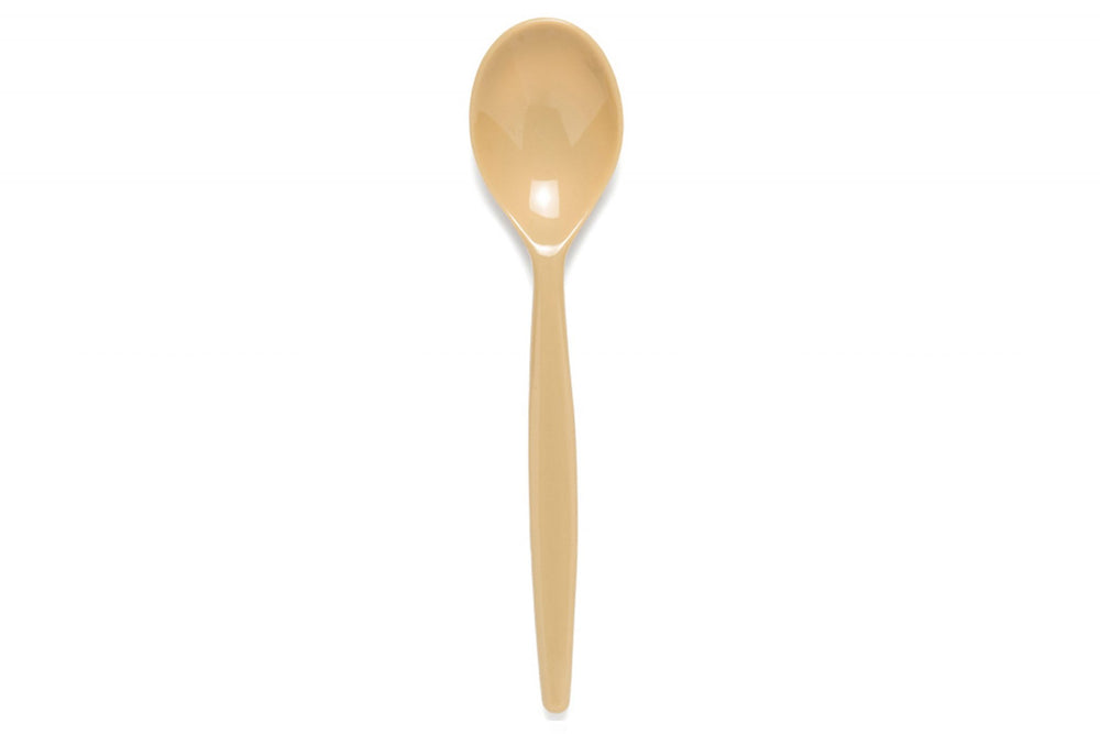 Standard Reusable Dessert Spoon - Beige