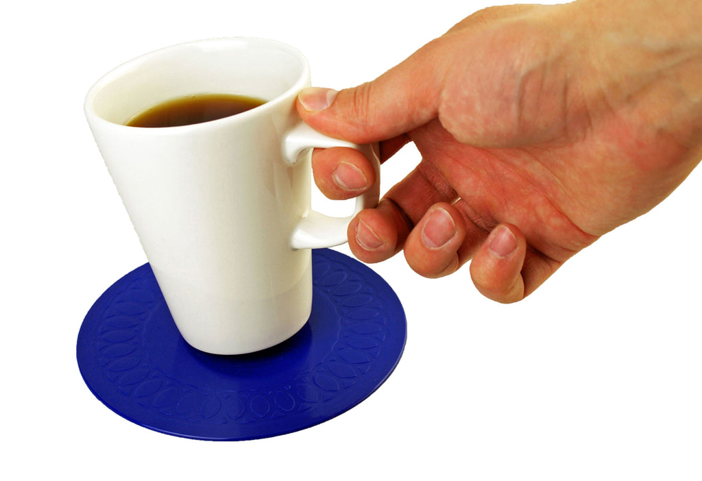 Blue Circular Tenura Anti-Slip Coaster
