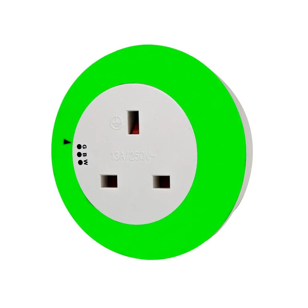 Lifemax Plug Through Night Light, green illumination