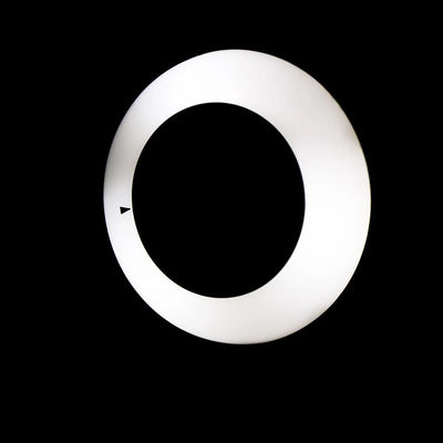 Lifemax Plug Through Night Light fully lit in a dark room