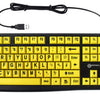 High Visibility Big Letter Keyboard - Yellow