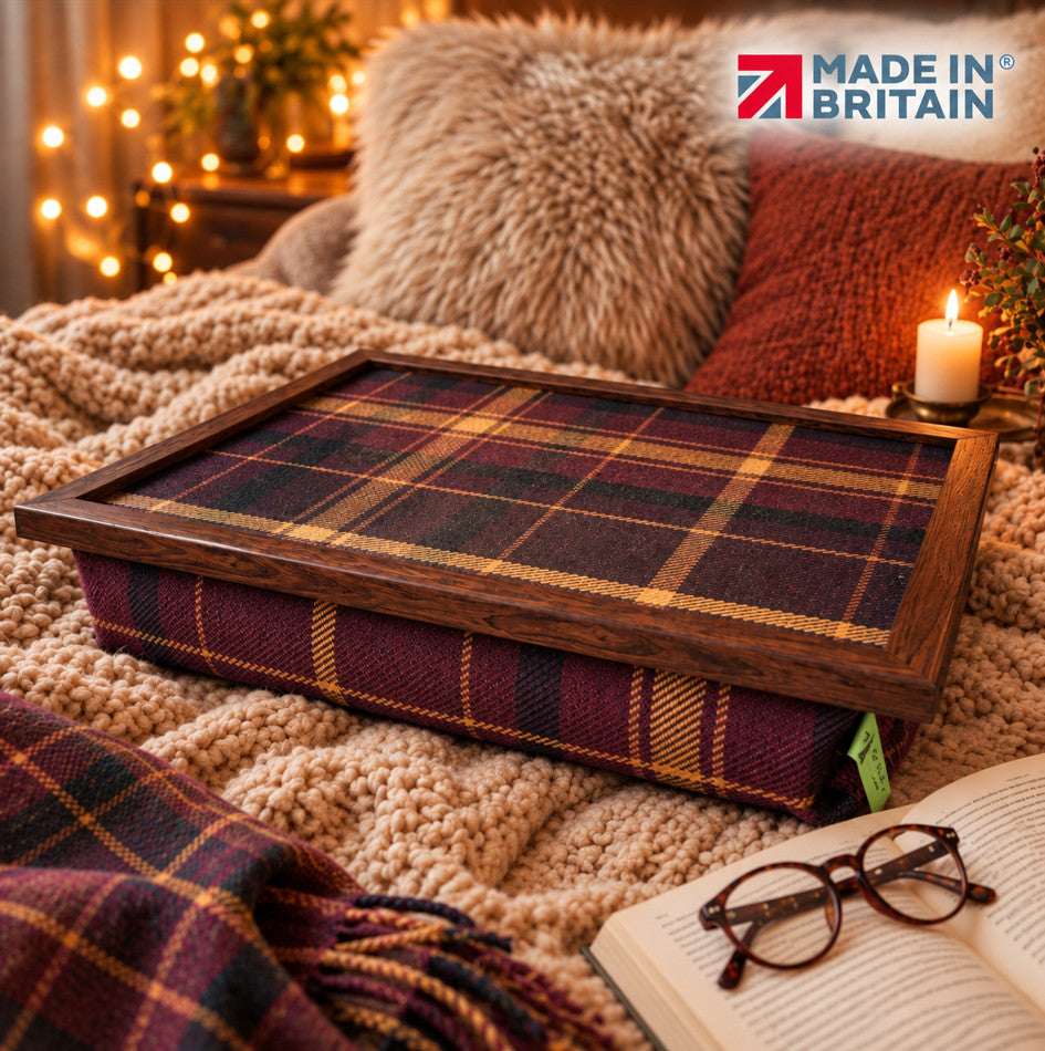 Luxury Papillion Tweed Lap Tray With Bean Bag from Made in the Mill