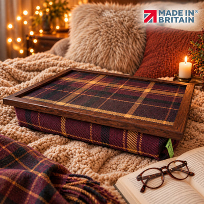 Luxury Papillion Tweed Lap Tray With Bean Bag from Made in the Mill