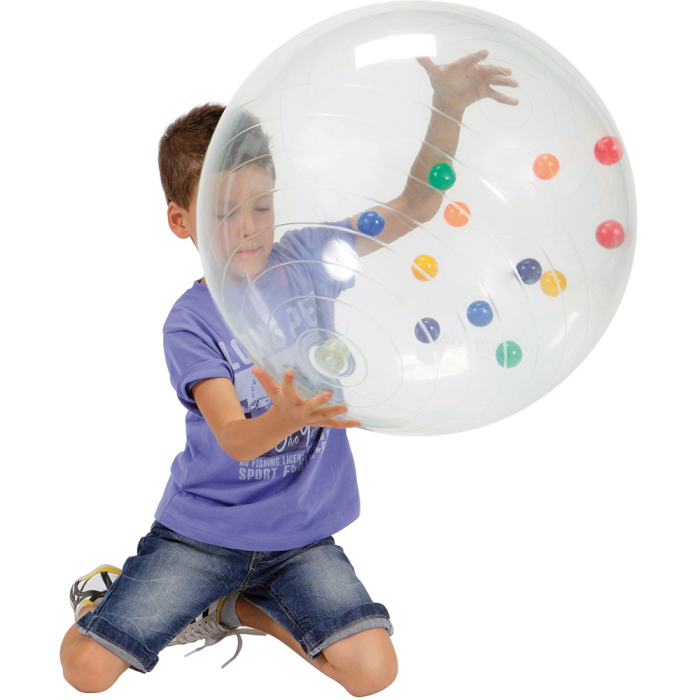 Child playing with Popcorn Ball