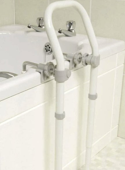 The Swedish Bath Side Rail, on a Bath