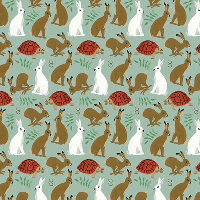 the image shows a close up of the hare and tortoise design on the classic cane