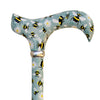 the image shows a close up of the bee design on the classic derby cane