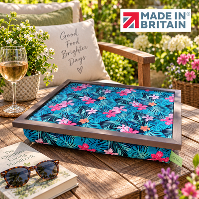 Luxury Tropical Palm Lap Tray With Bean Bag from Made in the Mill