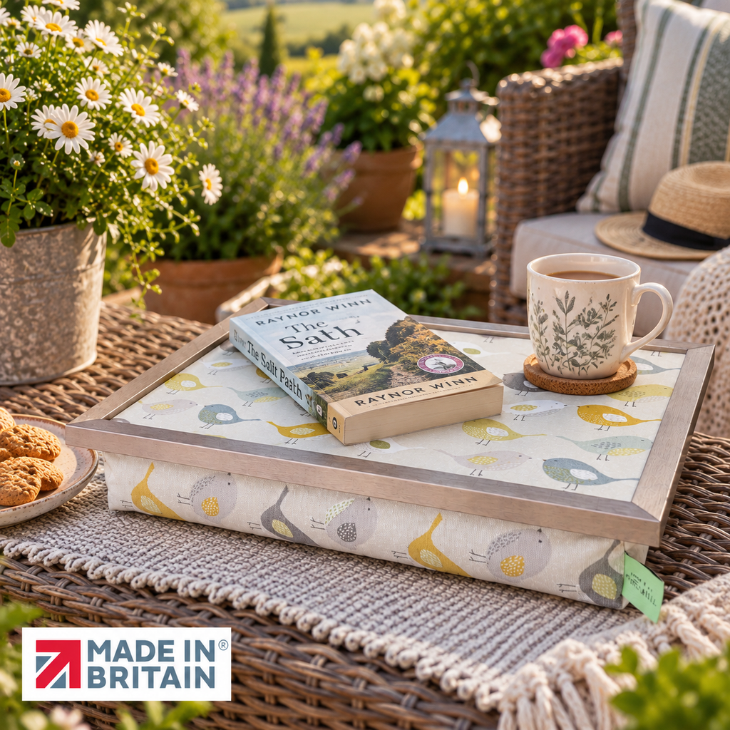 Luxury Lap Tray With Bean Bag from Made in the Mill - Birds Design