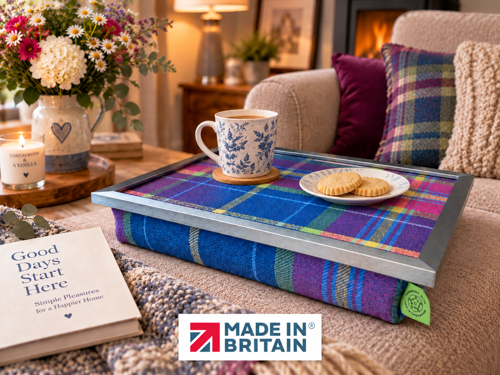 Luxury Shiba Tweed Lap Tray With Bean Bag from Made in the Mill