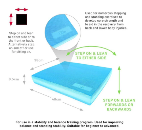 66fit Tpe Balance Pad 48cm x 40cm x 6.2cm
