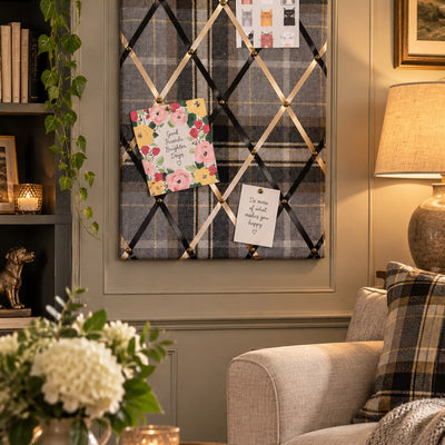 Fabric Notice Board - Beagle Tweed