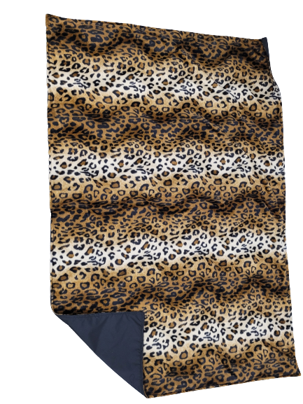 Water Resistant Cosy Fleece Blanket – Brown Leopard Print from Made in the Mill