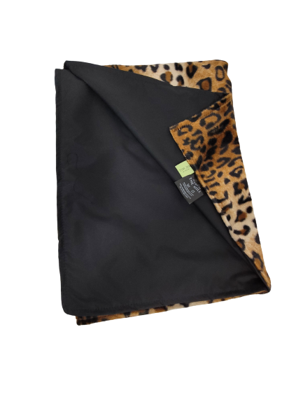 Water Resistant Cosy Fleece Blanket – Brown Leopard Print from Made in the Mill