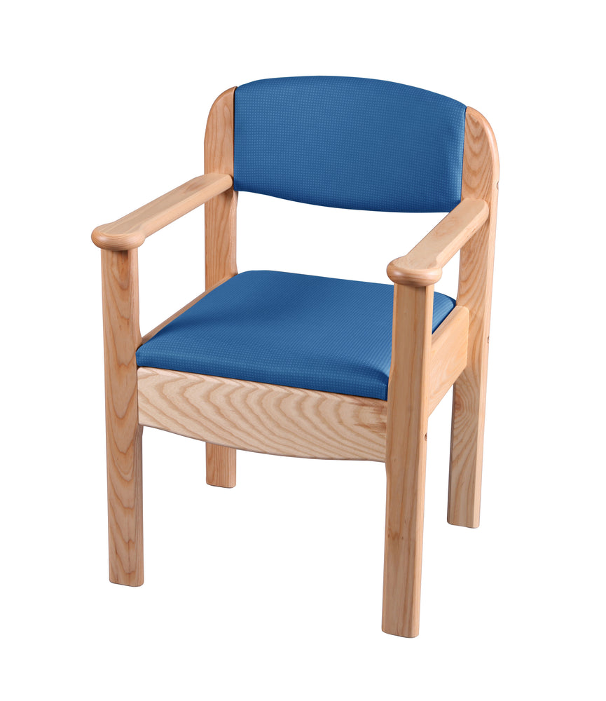The Blue Extra Wide Royale Wooden Commode Chair