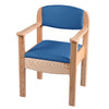 The Blue Extra Wide Royale Wooden Commode Chair