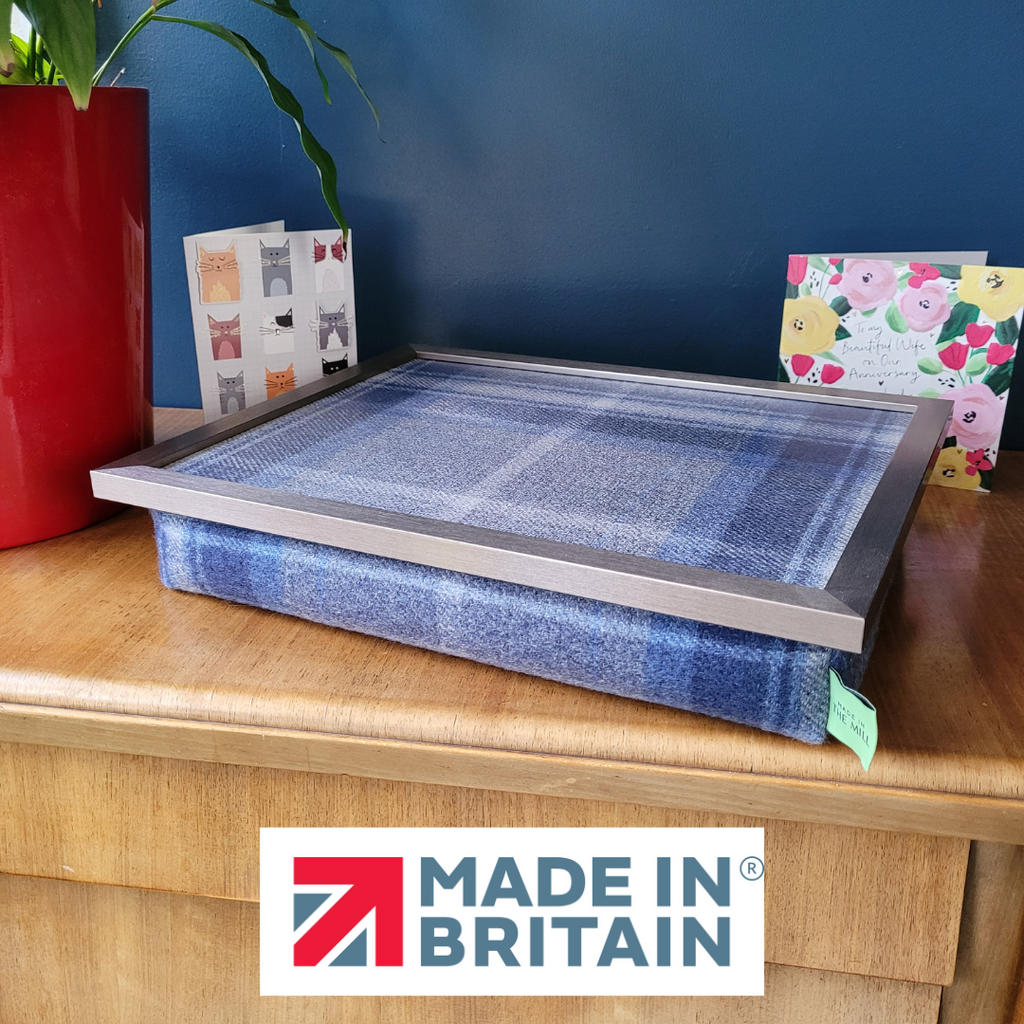 Luxury Border Tweed Lap Tray With Bean Bag from Made in the Mill
