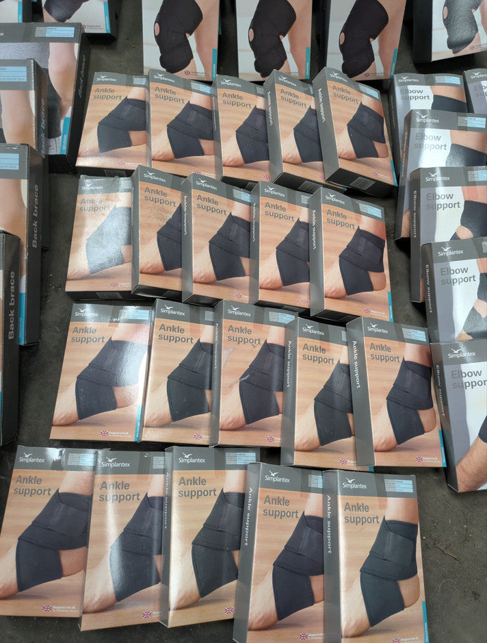 JOB LOT – 100 Simplantex Neoprene Supports & Braces – Ideal for Resale